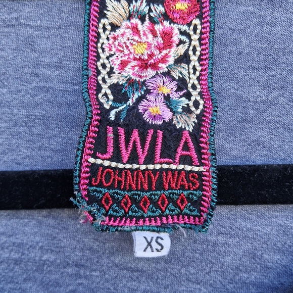 💐 Johnny Was Inticate Floral Short Sleeve Top Tunic Sz.XS - Picture 7 of 14